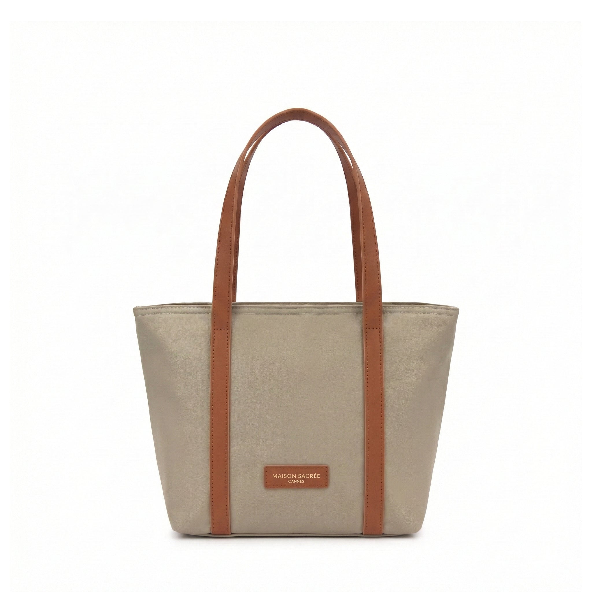 Maison Sacrée-Croisette Urban Beige Mini Shoulder Bag-Handbag-1-Milagron.com