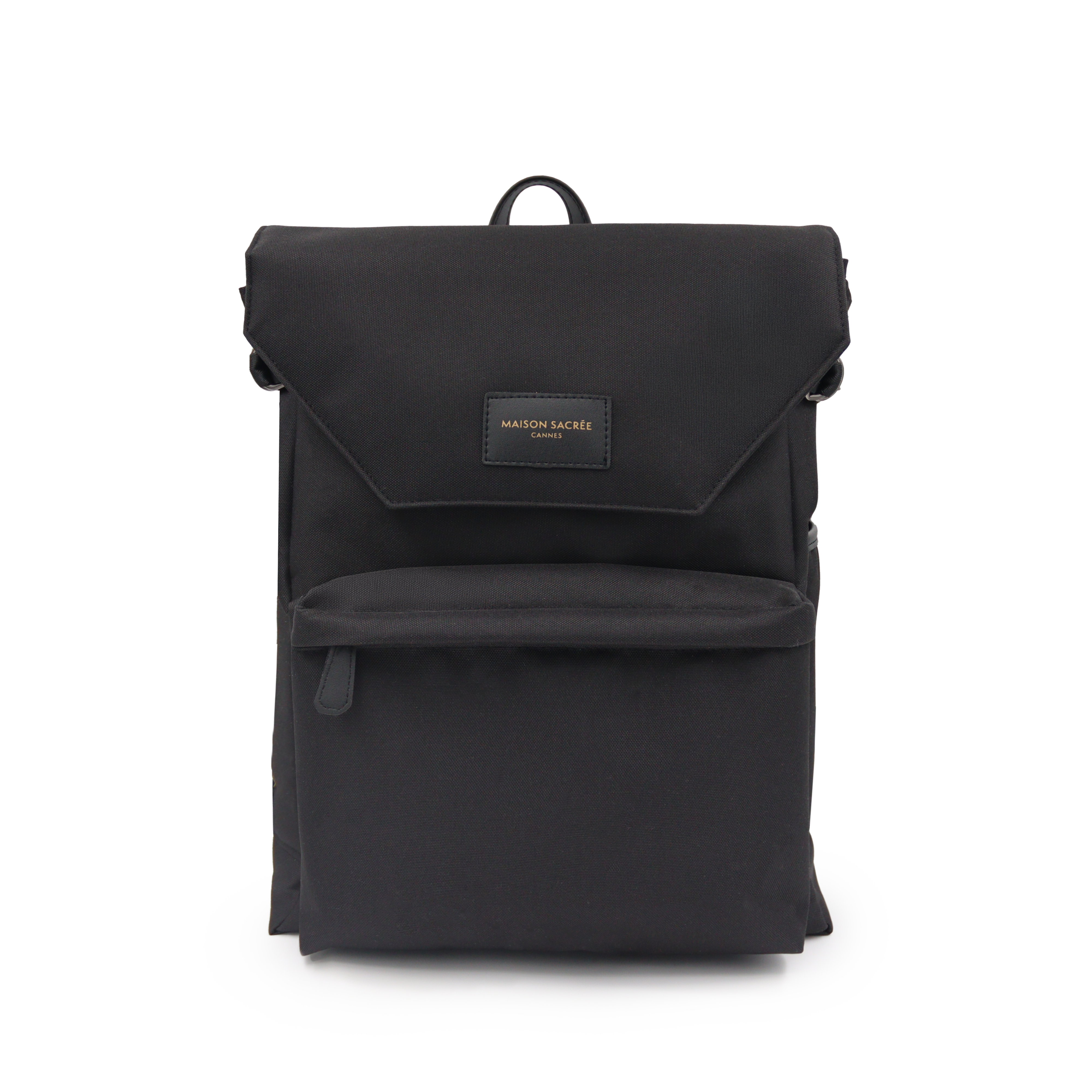 Maison Sacrée-Ferrat Travel Black Backpack-Backpack-1-Milagron.com