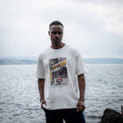 Maison Sacrée-Larvotto Beige Printed T Shirt-T-Shirts-2-Milagron.com