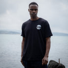 Maison Sacrée-Le Festival Black Printed T Shirt-T-Shirts-2-Milagron.com