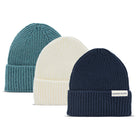 Maison Sacrée-Light Blue White Navy Beanie Three Pack-Bere-1-Milagron.com