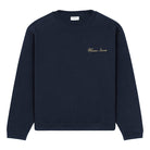 Maison Sacrée-Maison Sacrée Navy Blue Basic Sweatshirt-Sweatshirts & Hoodies-1-Milagron.com