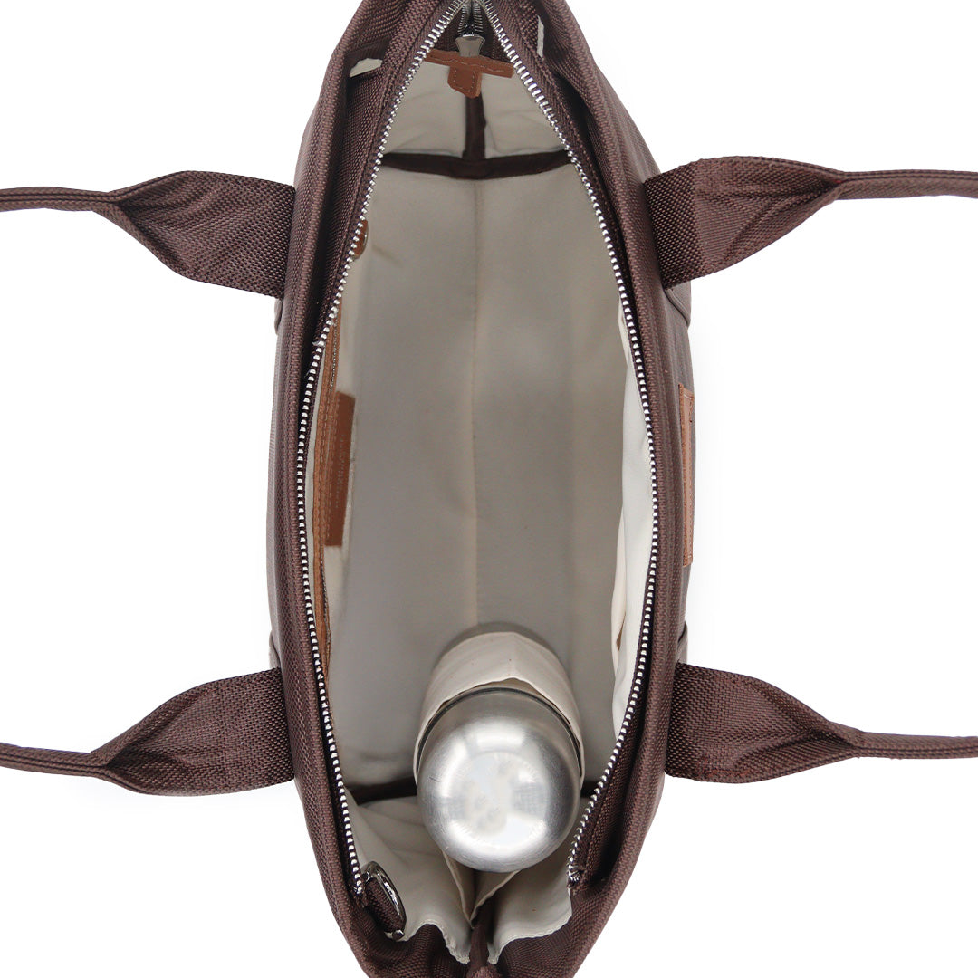 Maison Sacrée-Miramar Winter Brown Large Shoulder Bag-Miramar-3-Milagron.com