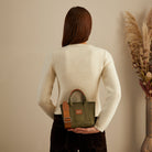 Maison Sacrée-Miramar Winter Khaki Extra Mini Shoulder Bag-Omuz Çantası-4-Milagron.com