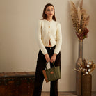 Maison Sacrée-Miramar Winter Khaki Mini Shoulder Bag-Omuz Çantası-4-Milagron.com