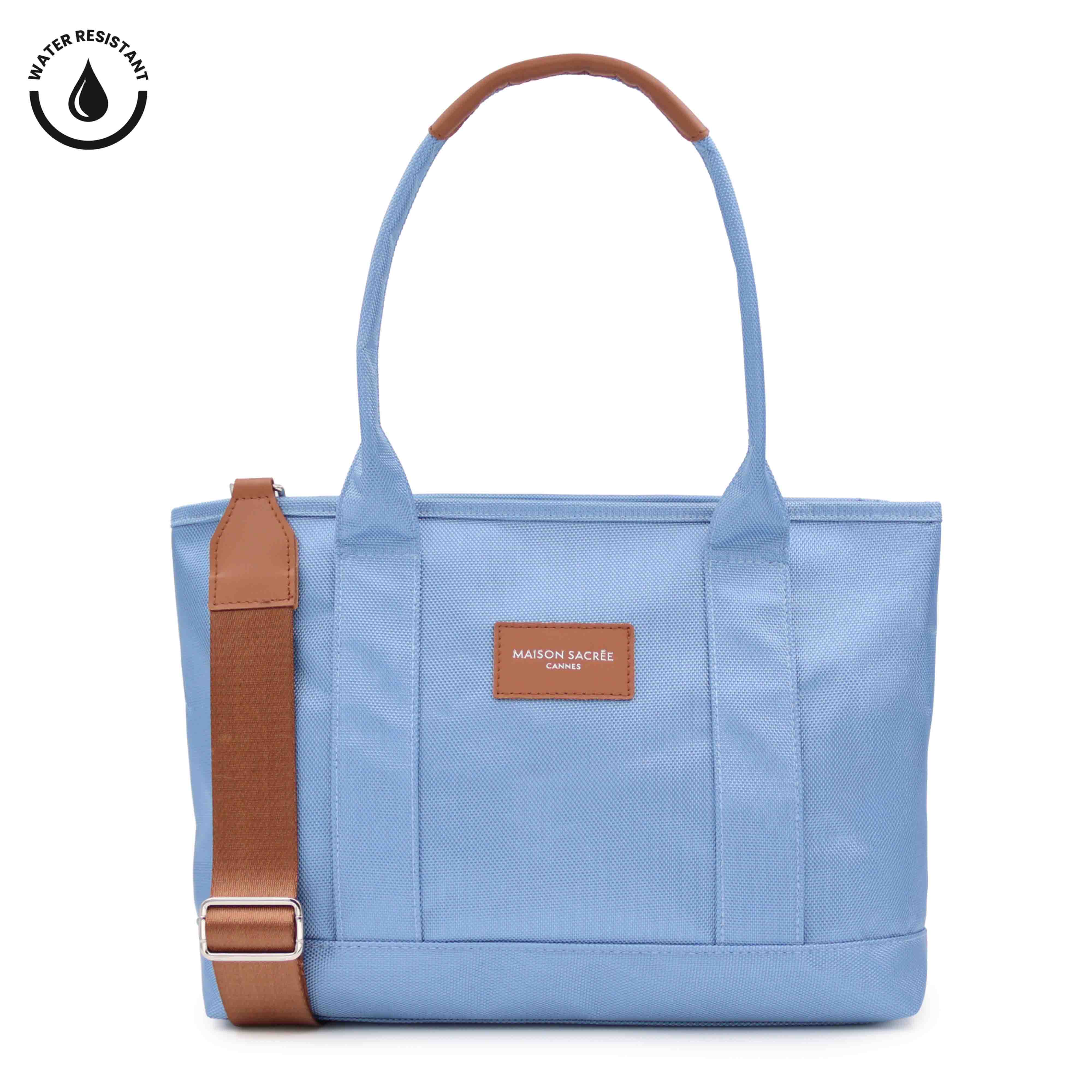 Maison Sacrée-Miramar Winter Light Blue Large Shoulder Bag-Miramar-1-Milagron.com