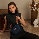 Maison Sacrée-Miramar Winter Navy Blue Extra Mini Shoulder Bag-Omuz Çantası-4-Milagron.com