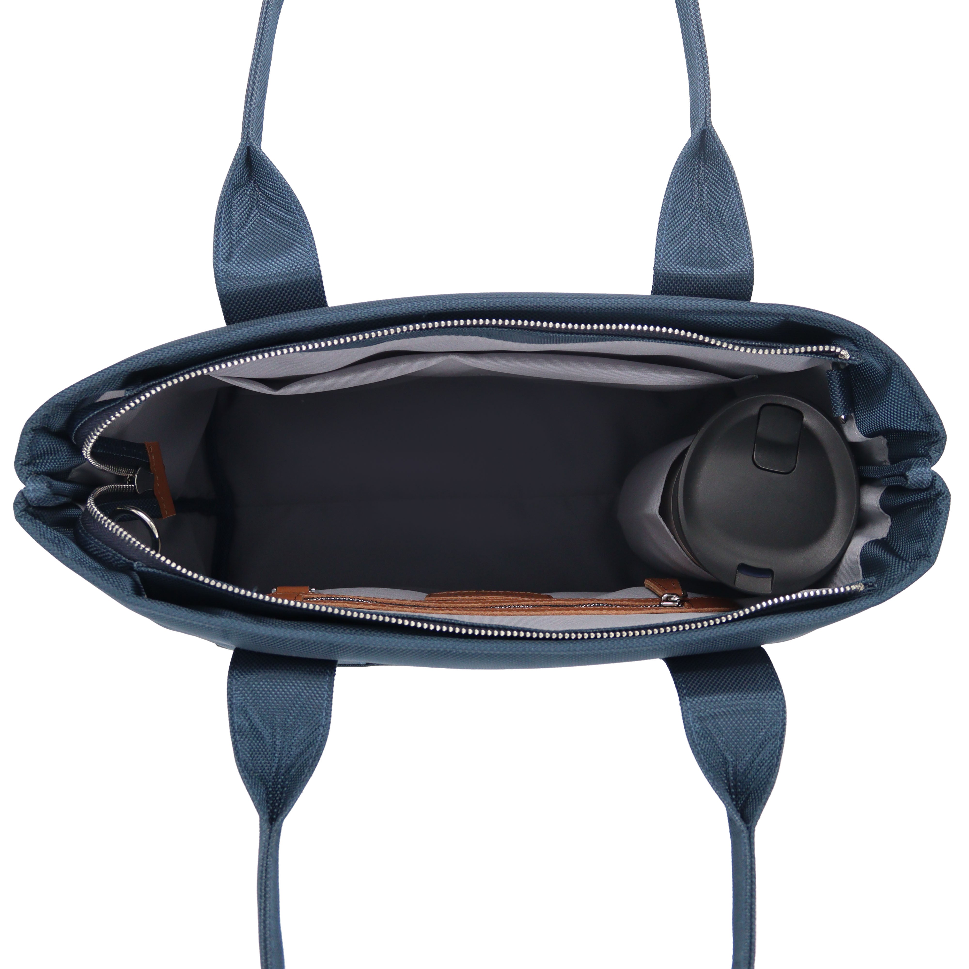 Maison Sacrée-Miramar Winter Navy Blue Large Shoulder Bag-Omuz Çantası-3-Milagron.com