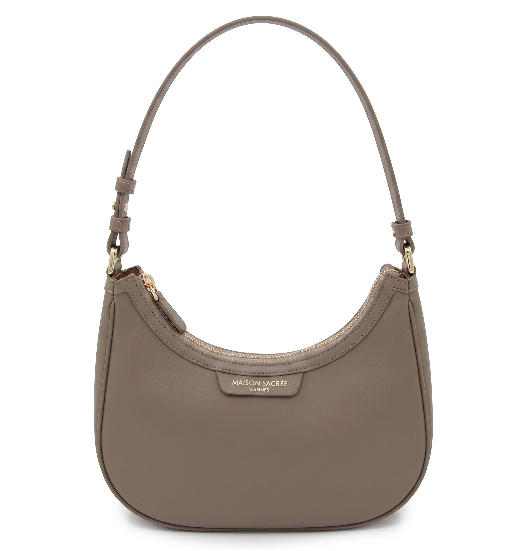 Mirandole Grey Leather Shoulder Bag