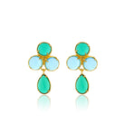 Maison Soula-Aqua Earrings Blue & Green-Earrings-1-Milagron.com