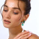 Maison Soula-Aqua Earrings Blue & Green-Earrings-5-Milagron.com