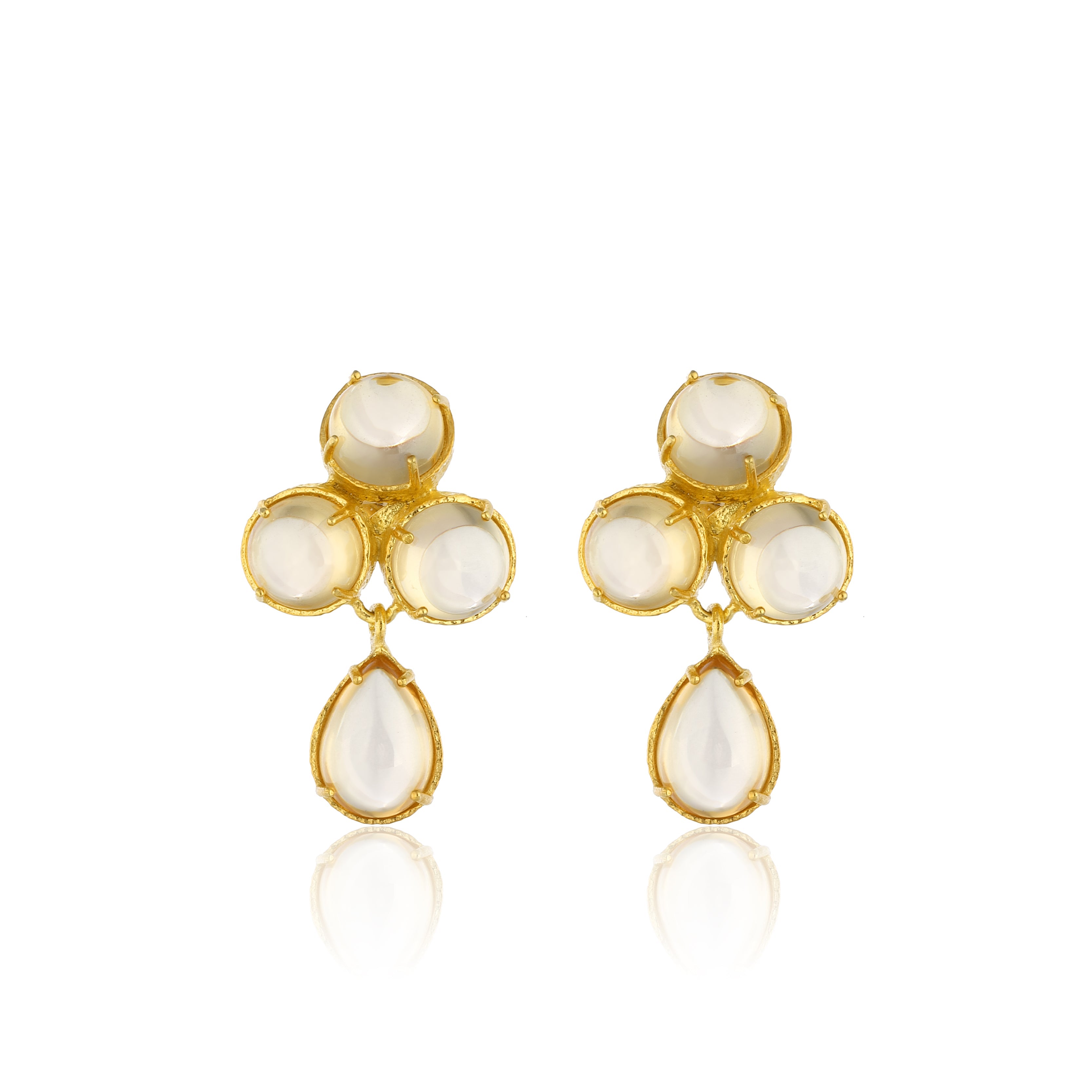 Maison Soula-Aqua Earrings Champagne-Earrings-1-Milagron.com