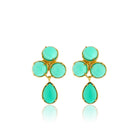 Maison Soula-Aqua Earrings Green-Earrings-1-Milagron.com