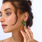 Maison Soula-Aqua Earrings Green-Earrings-2-Milagron.com