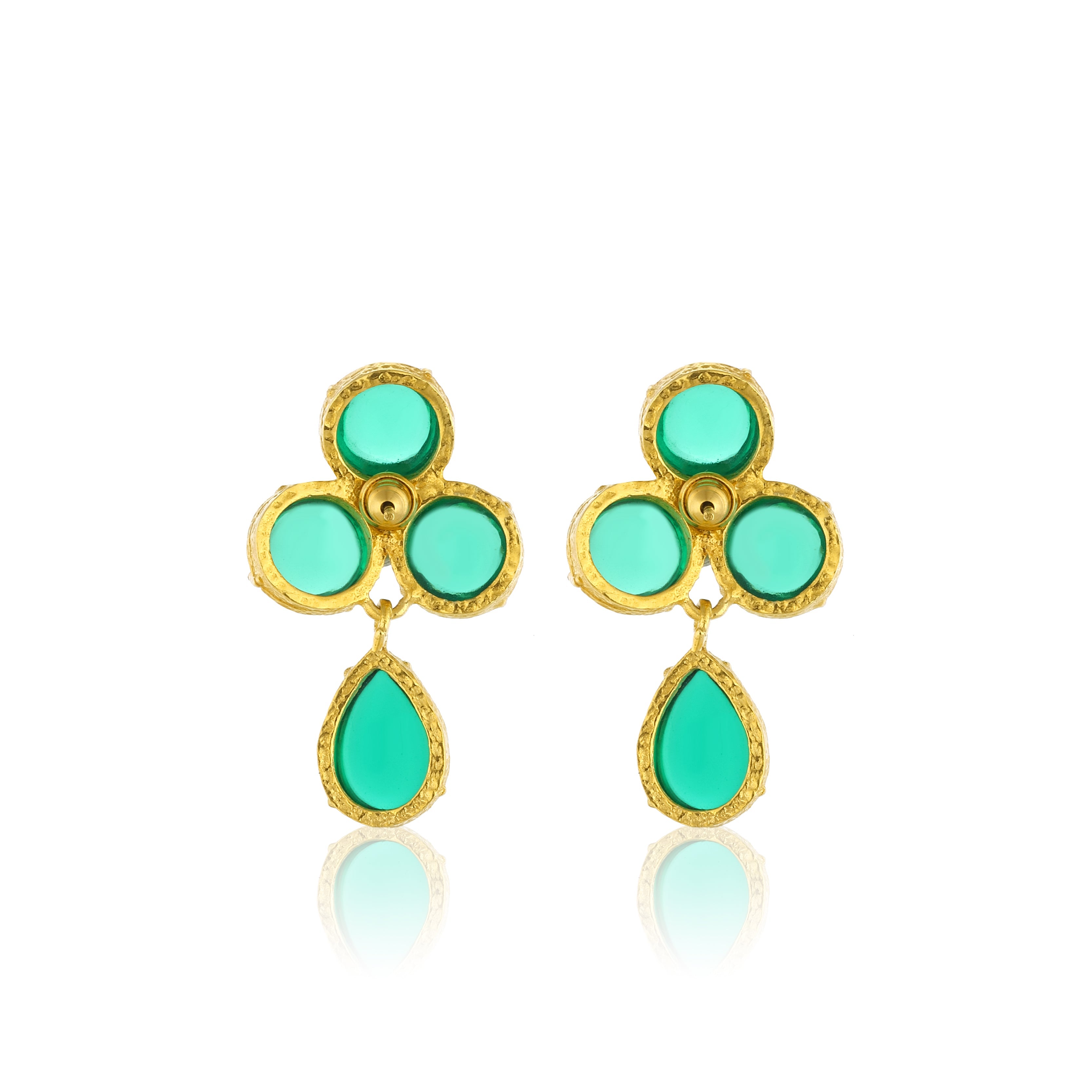 Maison Soula-Aqua Earrings Green-Earrings-3-Milagron.com