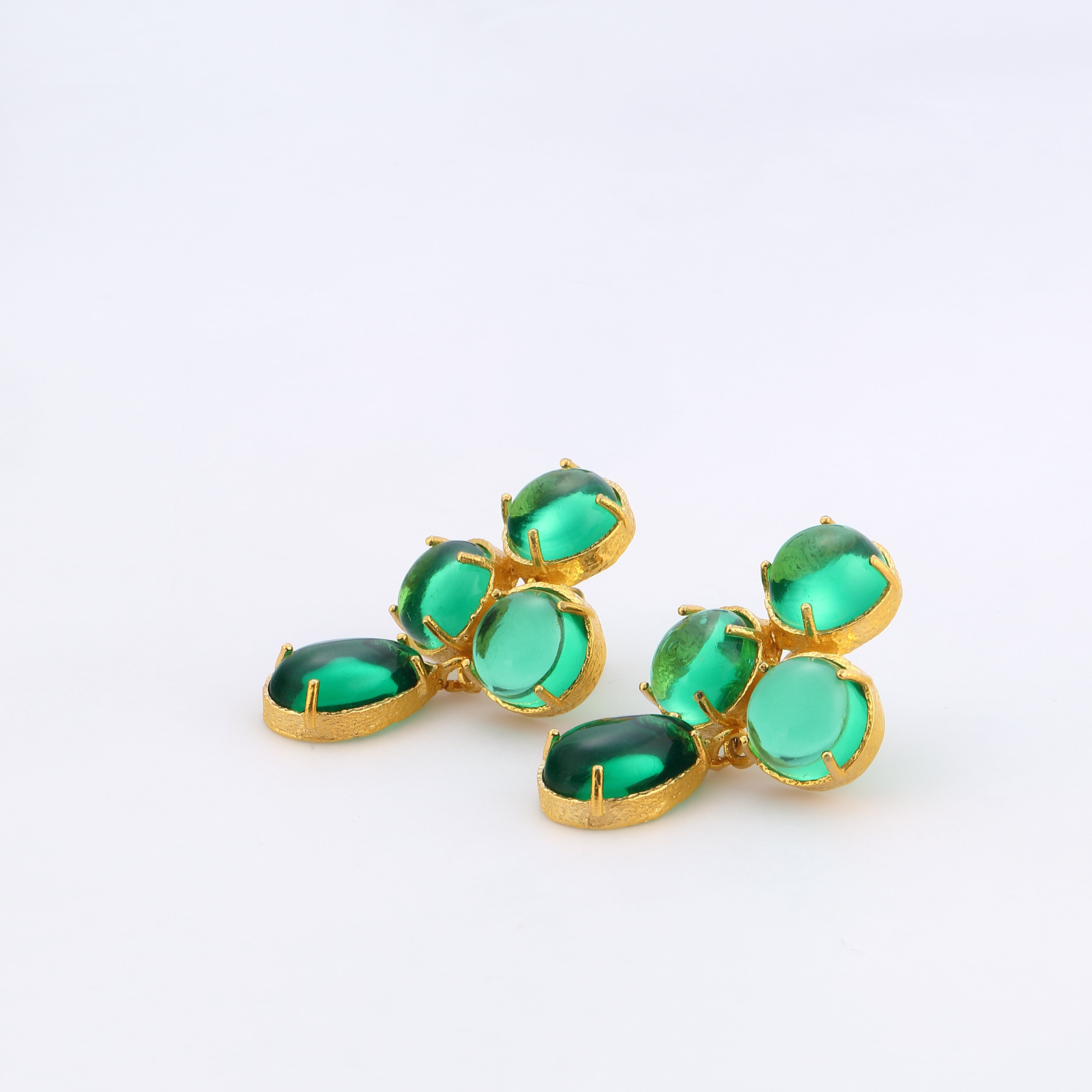Maison Soula-Aqua Earrings Green-Earrings-5-Milagron.com