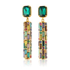 Maison Soula-Cher Drop Earrings Emerald Green-Earrings-1-Milagron.com