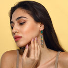 Maison Soula-Cher Drop Earrings Emerald Green-Earrings-4-Milagron.com