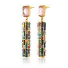 Maison Soula-Cher Drop Earrings Rose Pink-Earrings-4-Milagron.com