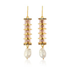 Maison Soula-Christa Earrings Rose Pink-Earrings-1-Milagron.com