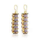 Maison Soula-Chrysalis Earrings Amethyst With Violet Hearts-Earrings-3-Milagron.com