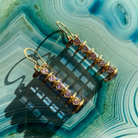 Maison Soula-Chrysalis Earrings Amethyst With Violet Hearts-Earrings-6-Milagron.com