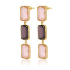 Maison Soula-Donna Earrings Rose Pink & Amethyst-Earrings-3-Milagron.com