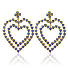 Maison Soula-Follow Your Heart Earrings Dark Blue-Earrings-1-Milagron.com