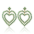 Maison Soula-Follow Your Heart Earrings Emerald Green-Earrings-1-Milagron.com