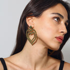 Maison Soula-Follow Your Heart Earrings Emerald Green-Earrings-2-Milagron.com