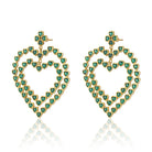Maison Soula-Follow Your Heart Earrings Emerald Green-Earrings-3-Milagron.com