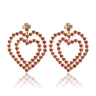 Maison Soula-Follow Your Heart Earrings Vibrant Pink-Earrings-1-Milagron.com