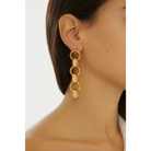 Maison Soula-Gaia Chain Drop Earrings Large Chains-Earrings-2-Milagron.com