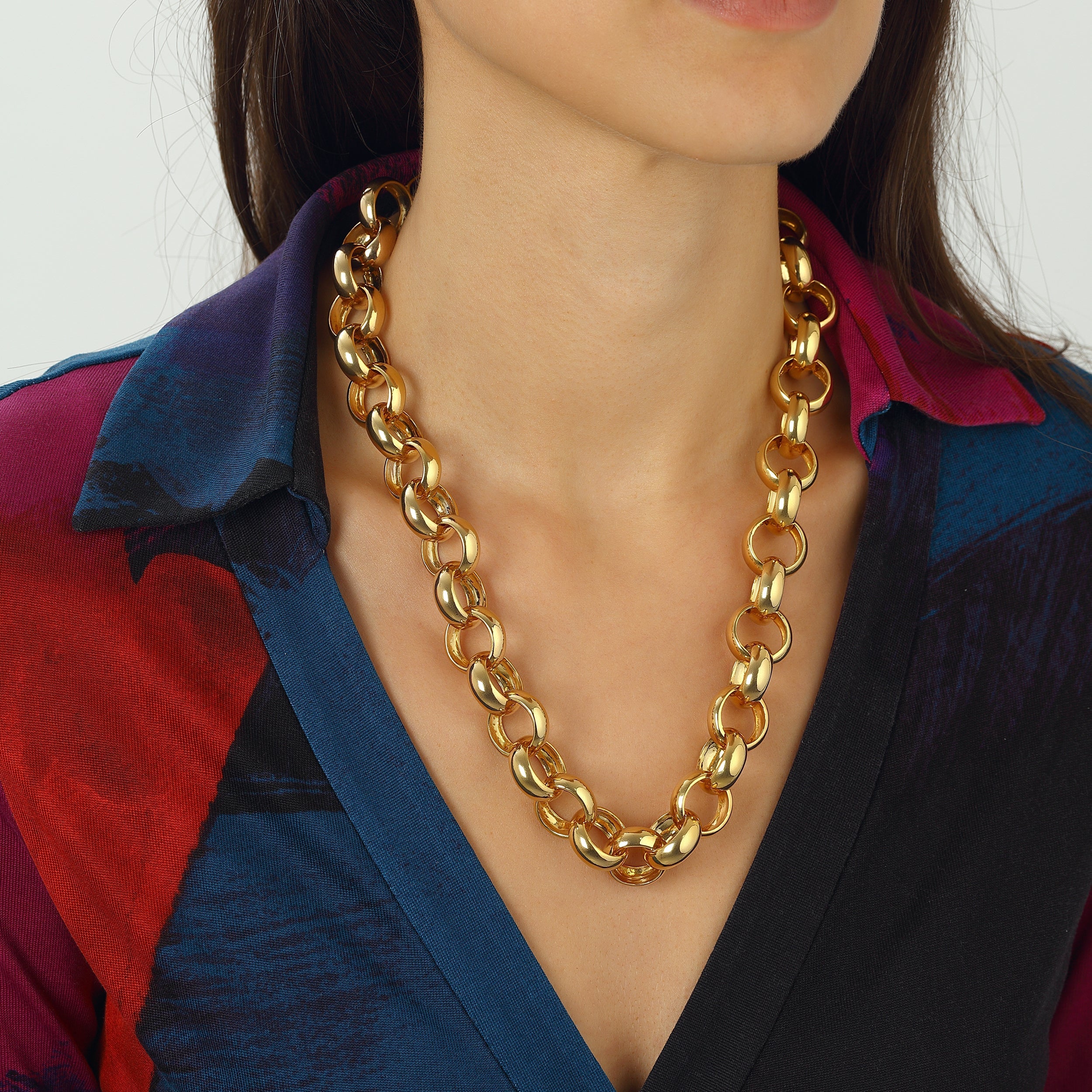 Maison Soula-Gaia Chain Necklace Large Chains-Necklace-2-Milagron.com