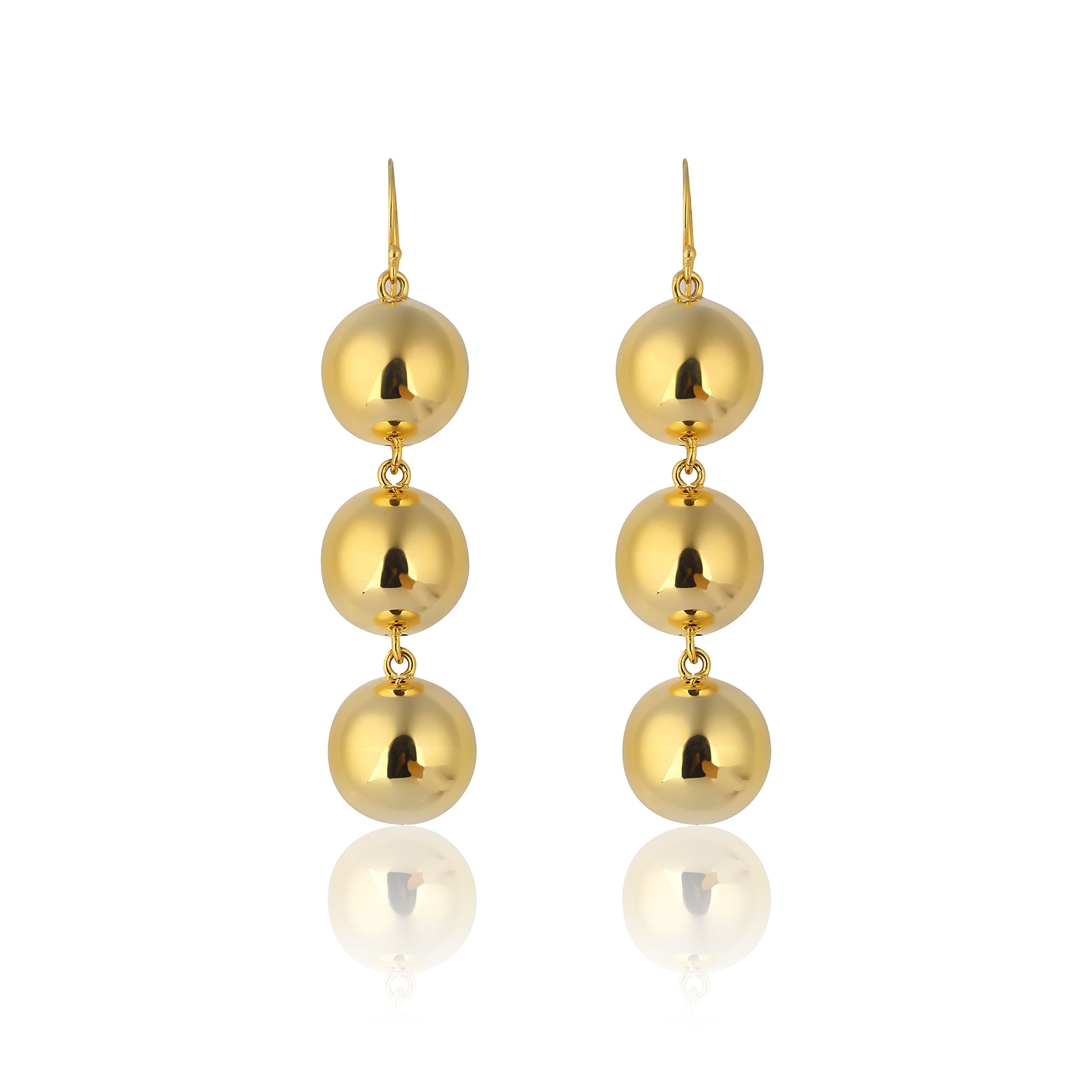Maison Soula-Luna Ball Drop Earrings Medium Size Balls-Earrings-1-Milagron.com