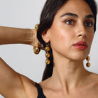 Maison Soula-Luna Ball Drop Earrings Small Size Balls-Earrings-4-Milagron.com