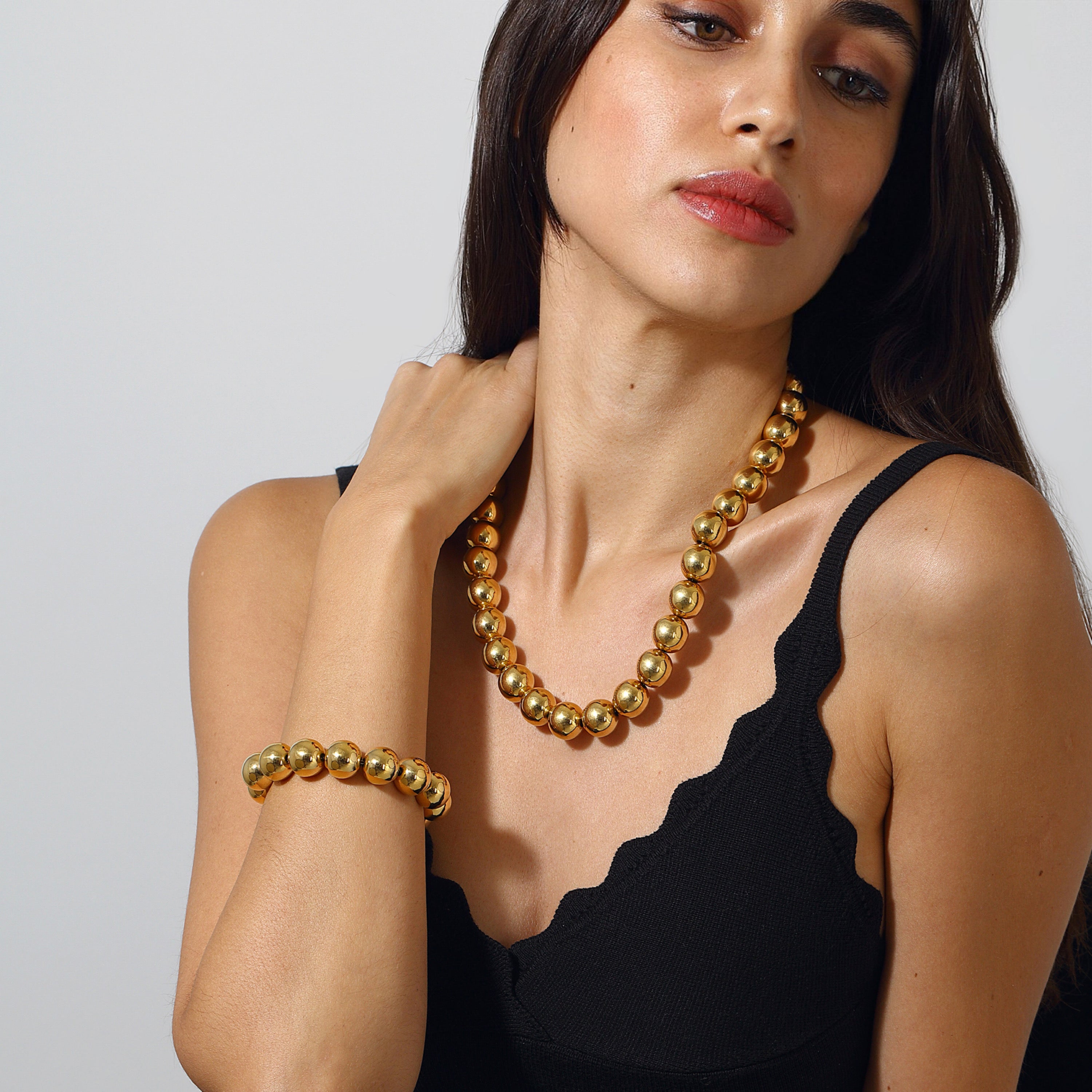 Maison Soula-Luna Ball Necklace Small Size Balls-Necklace-4-Milagron.com