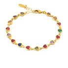 Maison Soula-Many Tiny Hearts Tennis Bracelet Version 2 Multicolor-Bracelet-1-Milagron.com