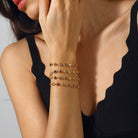 Maison Soula-Many Tiny Hearts Tennis Bracelet Version 2 Multicolor-Bracelet-4-Milagron.com