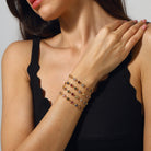 Maison Soula-Many Tiny Hearts Tennis Bracelet Version 2 Multicolor-Bracelet-7-Milagron.com