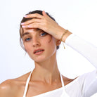 Maison Soula-Many Tiny Hearts Tennis Bracelet Violet & Rose Pink-Bracelet-4-Milagron.com