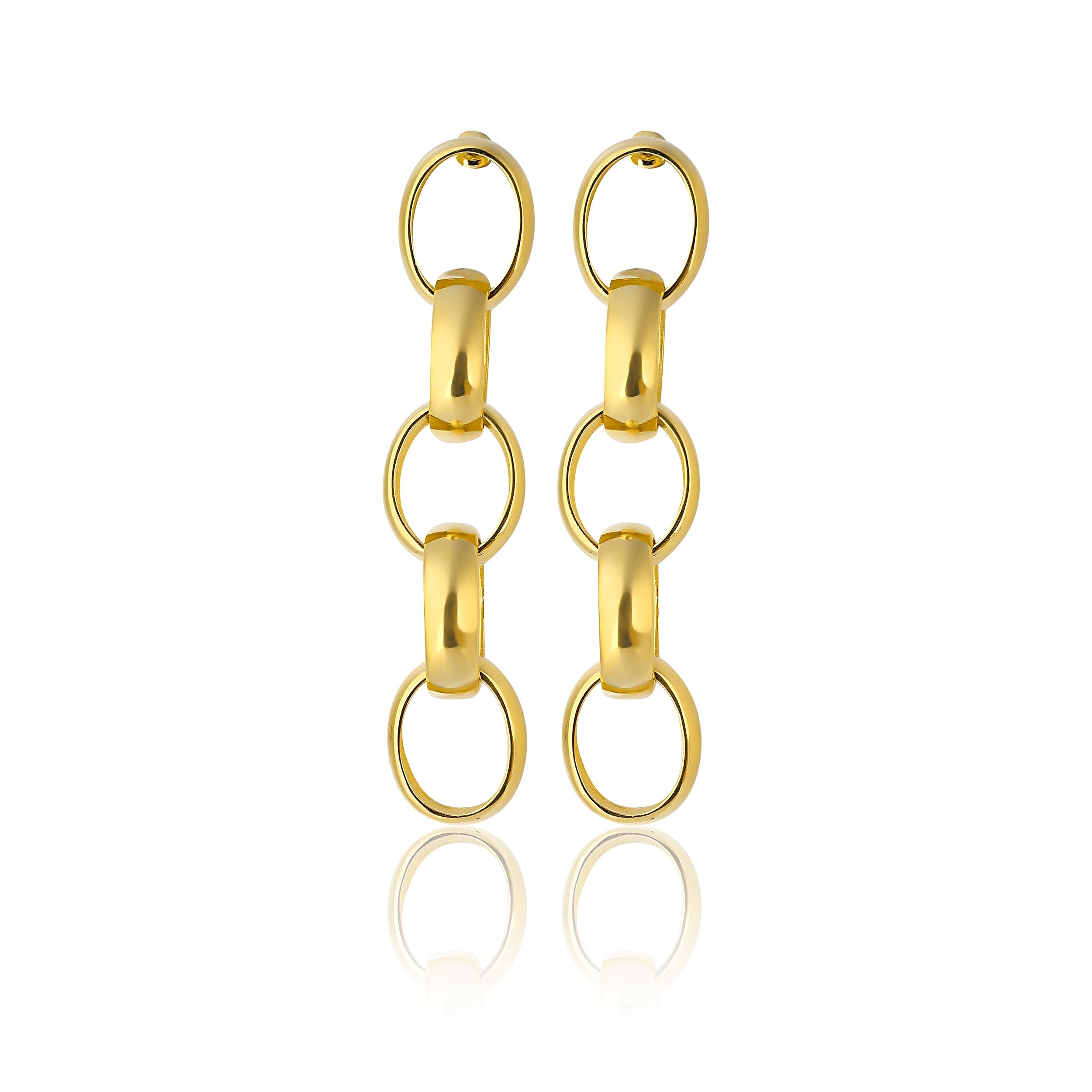 Maison Soula-Neith Chain Drop Earrings-Earrings-1-Milagron.com