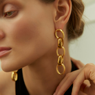 Maison Soula-Neith Chain Drop Earrings-Earrings-5-Milagron.com