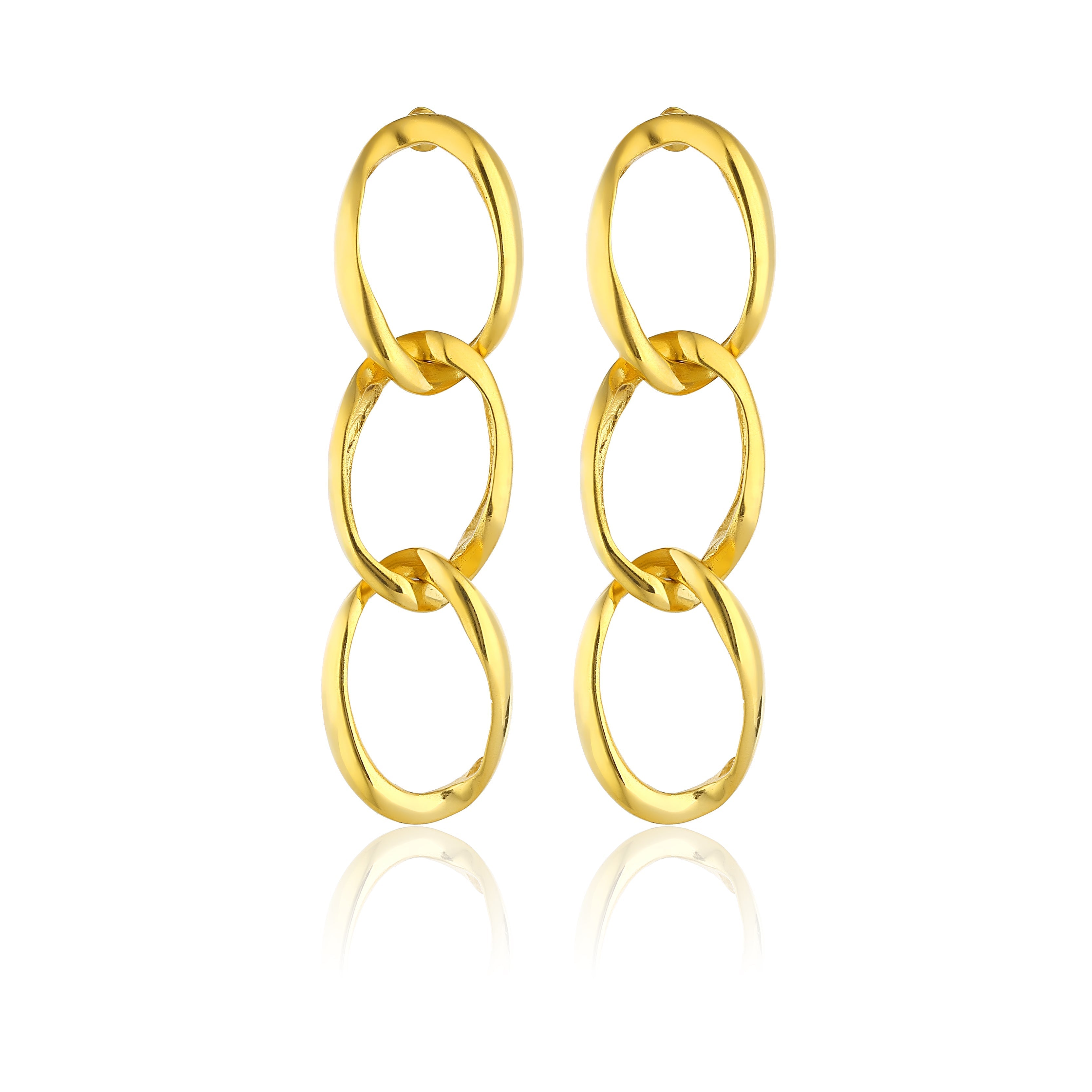 Maison Soula-Nyx Chain Earrings-Earrings-1-Milagron.com