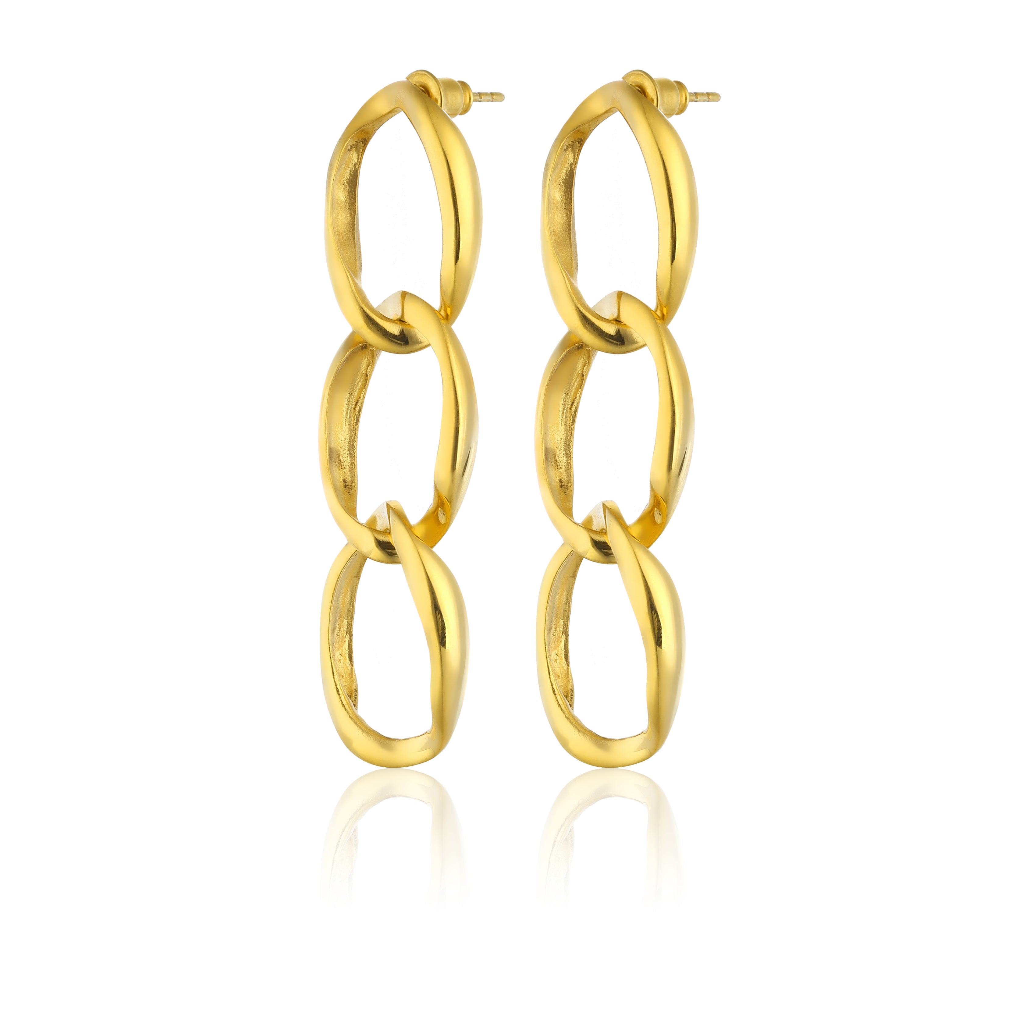 Maison Soula-Nyx Chain Earrings-Earrings-3-Milagron.com