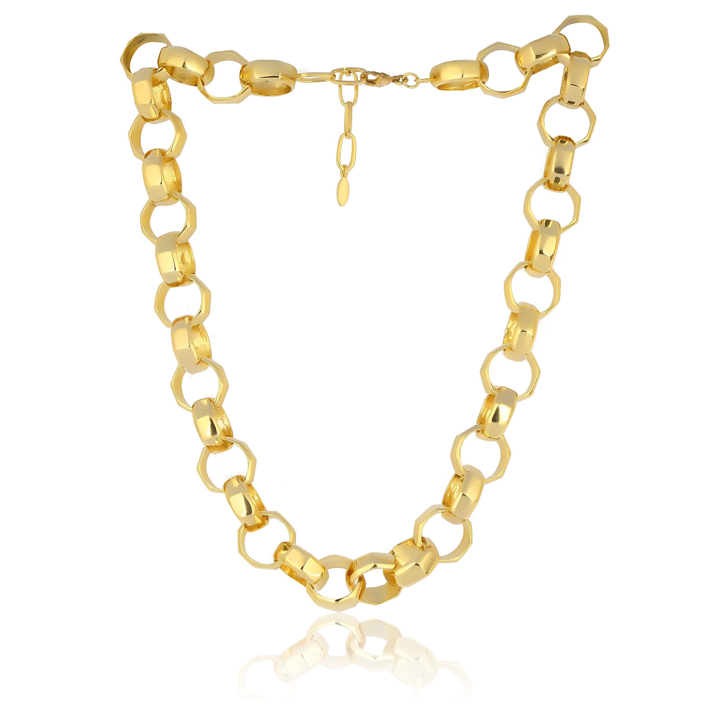 Maison Soula-Octagon Chain Necklace-Necklace-1-Milagron.com