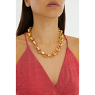 Maison Soula-Octagon Chain Necklace-Necklace-4-Milagron.com