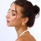 Maison Soula-Olympia Earrings Coral Gold-Earrings-2-Milagron.com