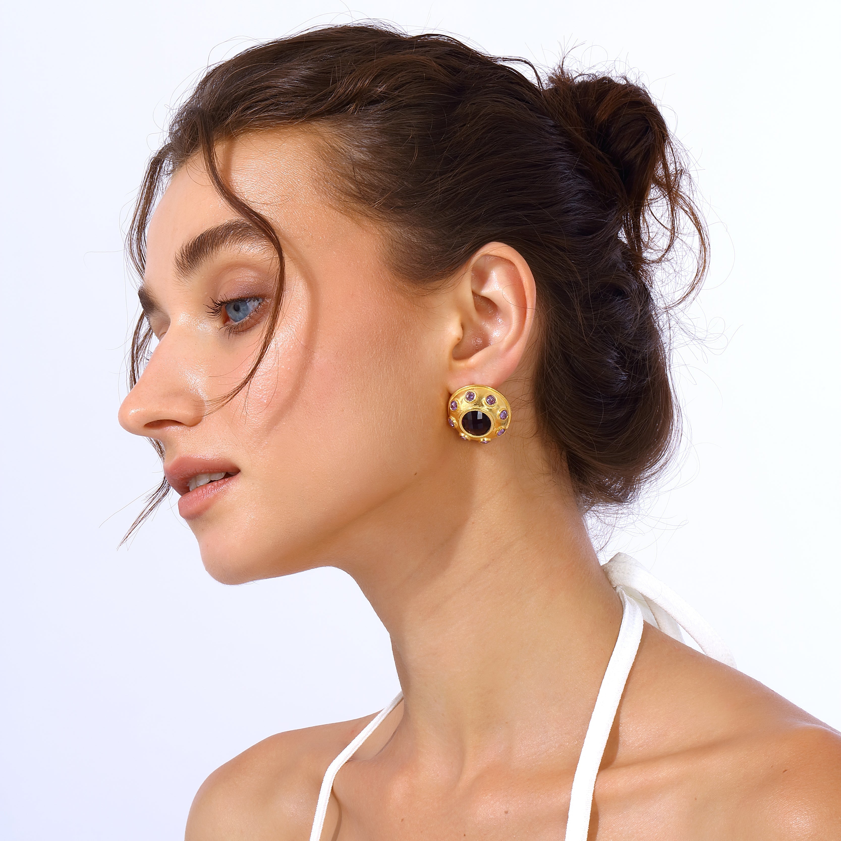 Maison Soula-Olympia Earrings Dark Amethyst-Earrings-2-Milagron.com