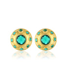 Maison Soula-Olympia Earrings Emerald Green-Earrings-1-Milagron.com